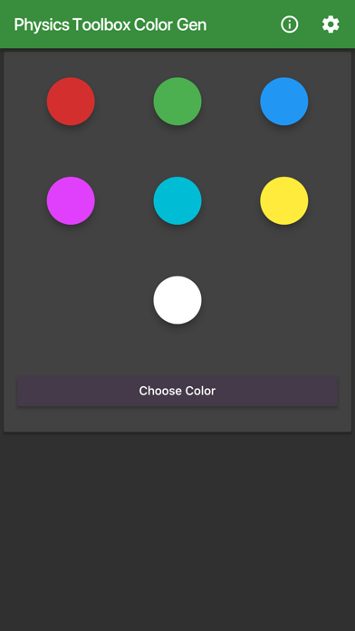 Screenshot #1 pour Physics Toolbox Color Gen