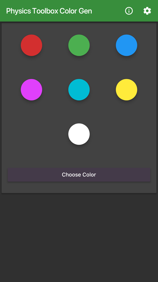 #1. Physics Toolbox Color Gen (iOS) 由: Chrystian Vieyra