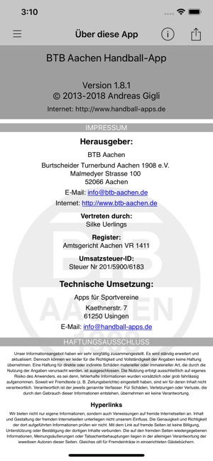BTB Aachen Handball(圖4)-速報App