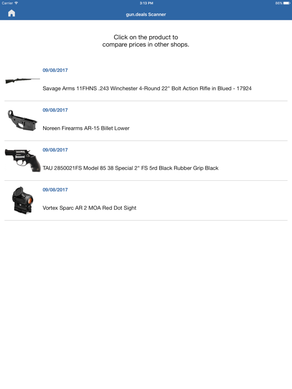 gun.deals Barcode Scanner iPad screenshot 3 - Sports app