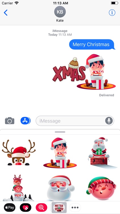 Hey Merry Christmas Stickers