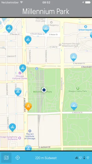 Screenshot von Chicago Bikes — Die Einfache Divvy Bike App auf dem iPhone 4