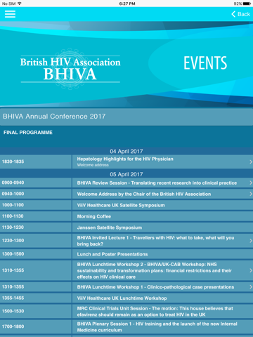 BHIVA Conferences screenshot 4