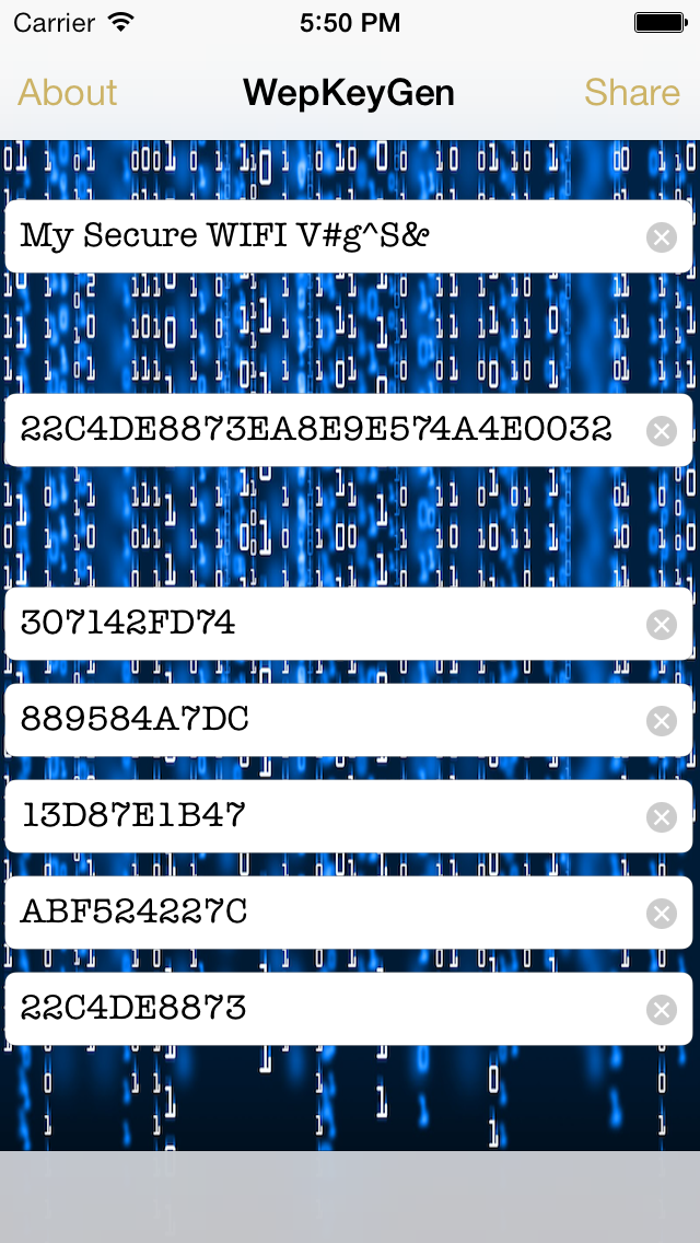 WEP keys for WiFi Passwordsのおすすめ画像3