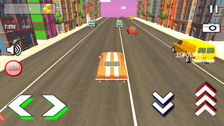 Blocky City Car Racing screenshot-4