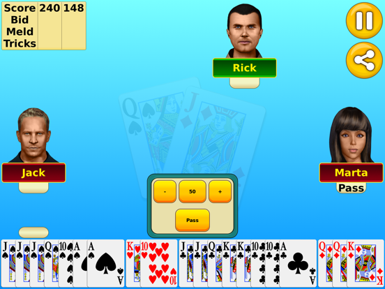 Screenshot #4 pour Pinochle - Online & offline