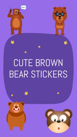 Brown Bear Cute Stickers(圖1)-速報App
