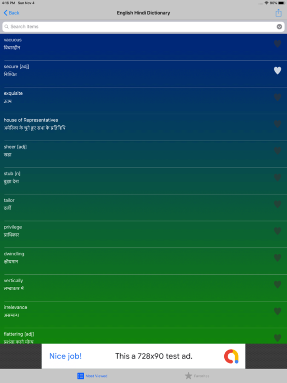 Screenshot #5 pour English Hindi Language Diction
