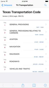 Texas Transportation Code (LawStack Series) screenshot #1 for iPhone