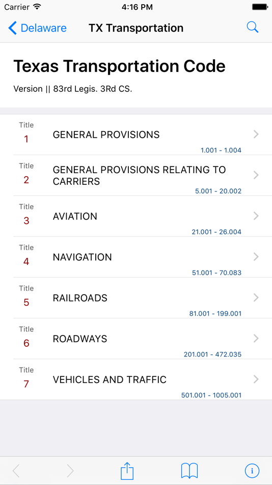 Texas Transportation Code (LawStack Series) - 8.606.20170730 - (iOS)