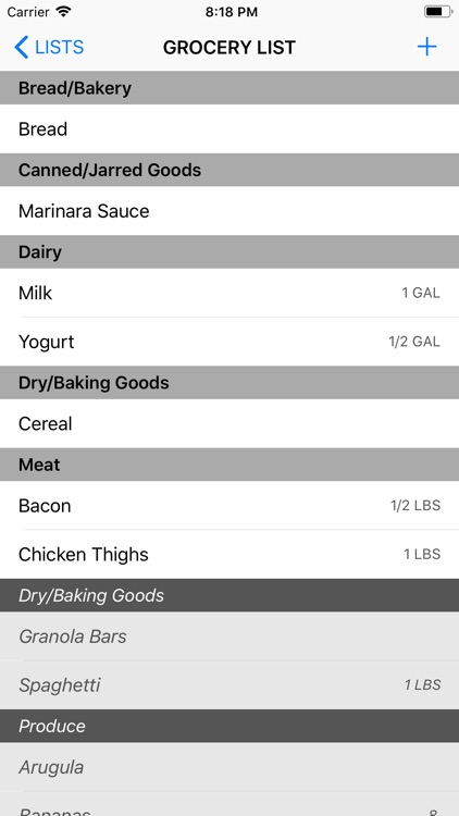 The Simple Shopping List App