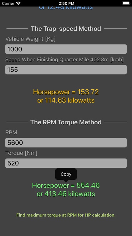 Engine Horsepower Calculator screenshot-4