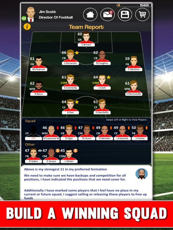 Club Soccer Director 2018 iPad screenshot 4 - Games app