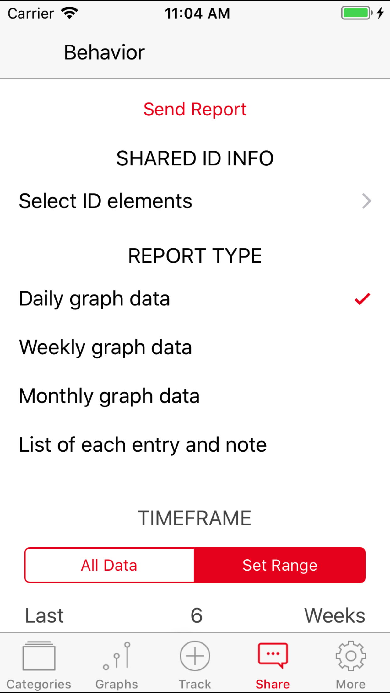 Autism Tracker Lite screenshot 5