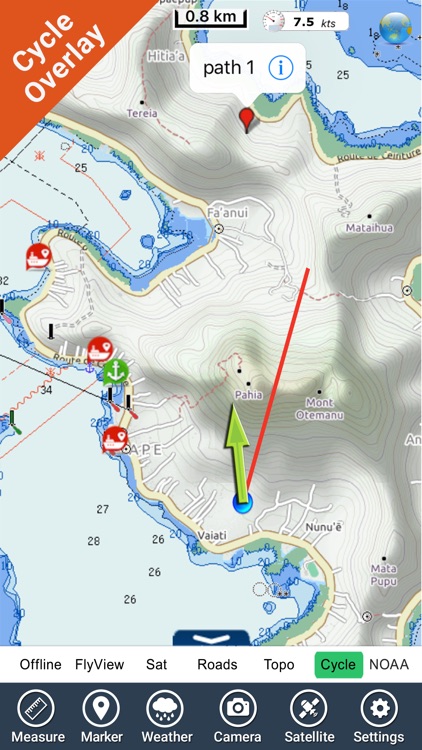 Bora Bora charts GPS offline map Navigator