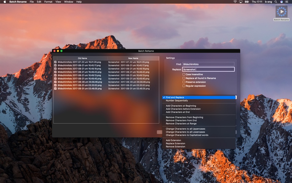 Batch ReName - Multi File, Dir - 1.1 - (macOS)