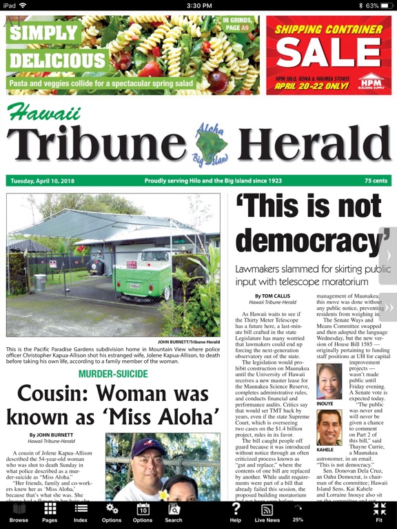 Hawaii Tribune Herald for iPhone