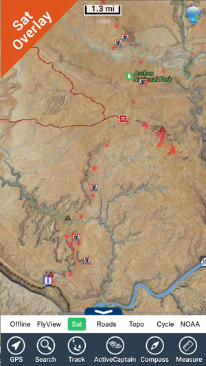 Arches National Park GPS Chart