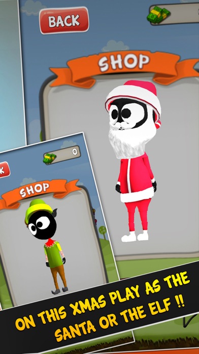 Trampoline Stickman Game Xmas screenshot 2