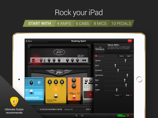 AmpKit+ guitar amps & pedals iPad app afbeelding 1