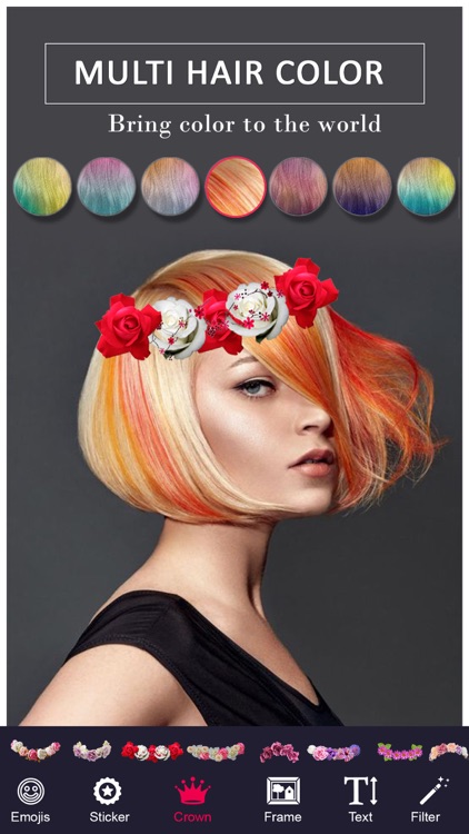 Multi Hair Color Changer App screenshot-3