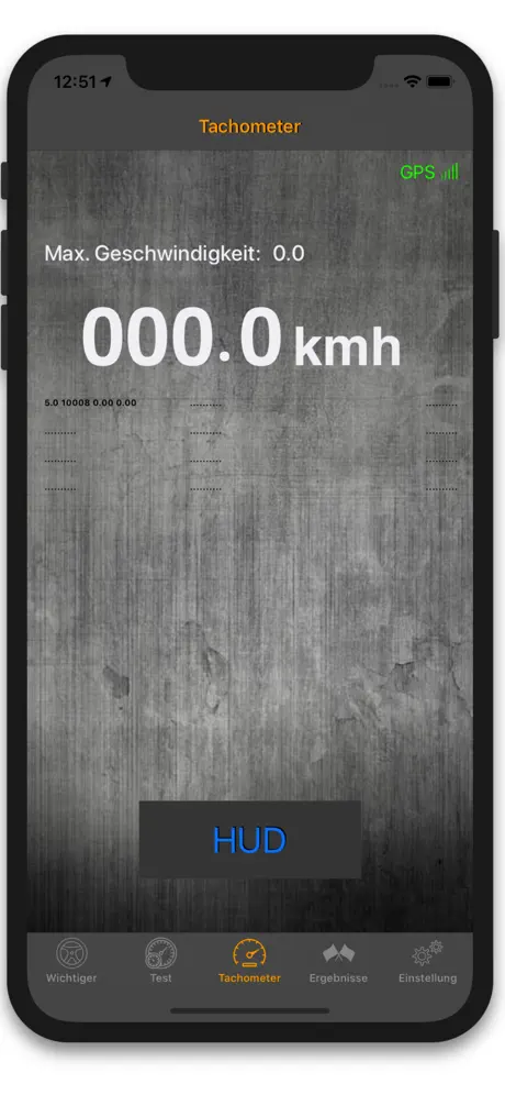 Test-Drive GPS: HUD Tachometer