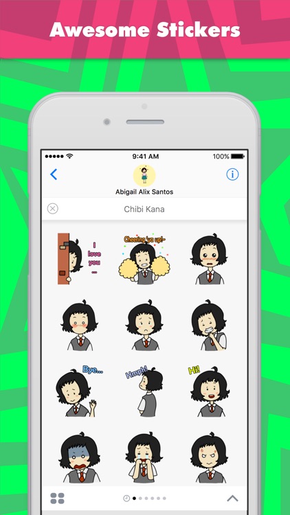 Chibi Kana stickers by Lkuroma