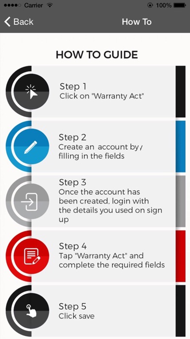 SFA Warranty Activation screenshot 2