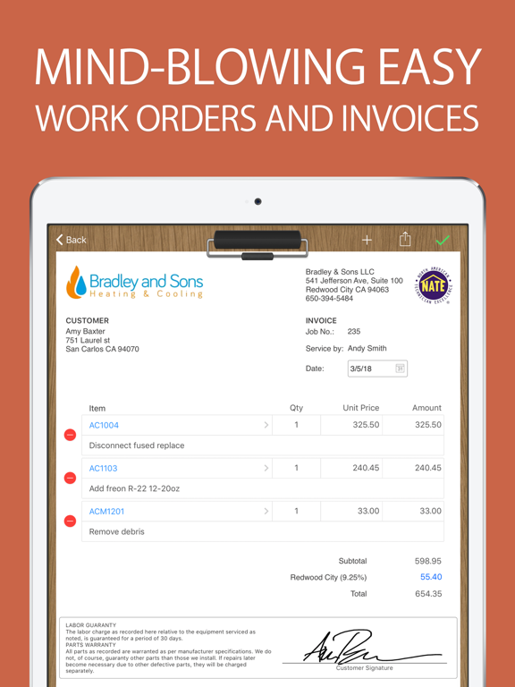 ServicePal for HVAC iPad screenshot 4 - Business app