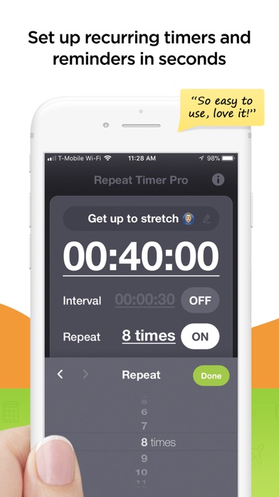 Repeat Timer Pro - Repeating Interval Alarm Clock Timer Screenshot 2