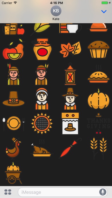 Happy Thanksgiving Stickers. screenshot 3