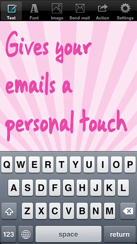 Handwritten email screenshot 2 of 3