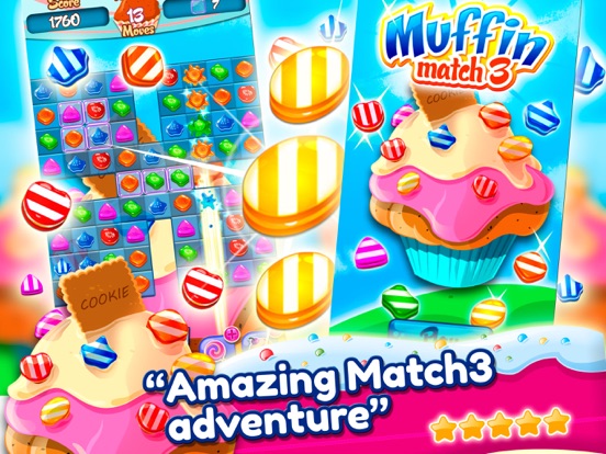 Screenshot #5 pour Muffin Factory Match 3: Move and Connect Cakes
