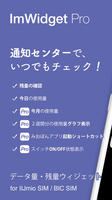 SIMデータ残量ウィジェット for II... screenshot1