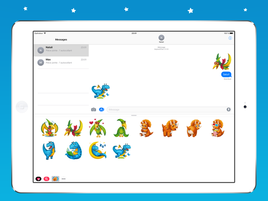 Screenshot #6 pour Dino Trio Autocollant iMessage