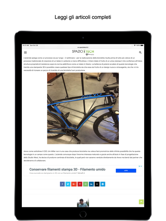 Spazio iTech iPad screenshot 4 - News app
