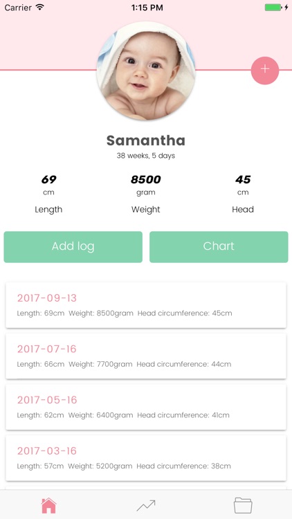 Baby & Infant - Growth Log