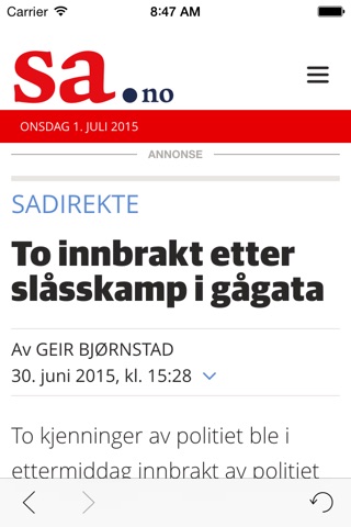 Sarpsborg Arbeiderblad screenshot 2