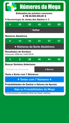 Game screenshot Números da Megasena apk