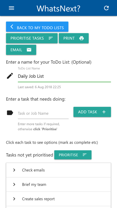 WhatsNext? iPhone screenshot 4 - Business app