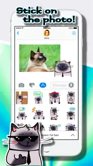 cat stickers: fat sam iphone screenshot 4