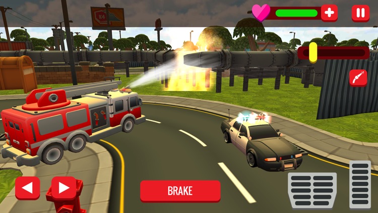 911 Fire Brigade Truck Driving screenshot-3