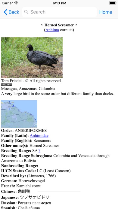 Bird Data - Guyana screenshot 2