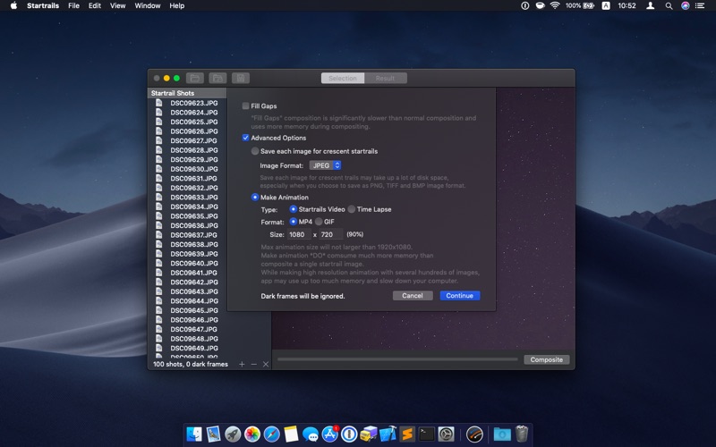 Screenshot #2 pour Startrails Creator