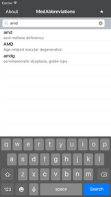 MedAbbreviations screenshot