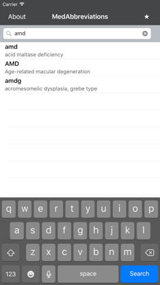 MedAbbreviations screenshot 2