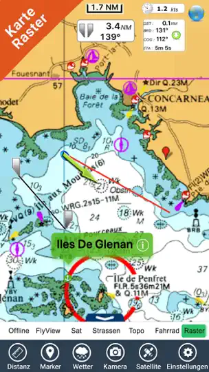 Screenshot von Mittelmeer GPS Seekarten auf dem iPhone 7