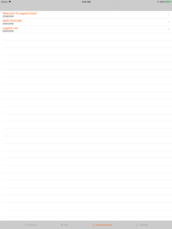 Legend WiFi iPad screenshot