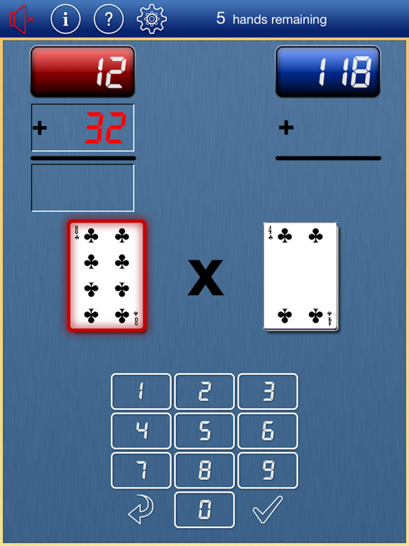 Card Battle Math iPad screenshot