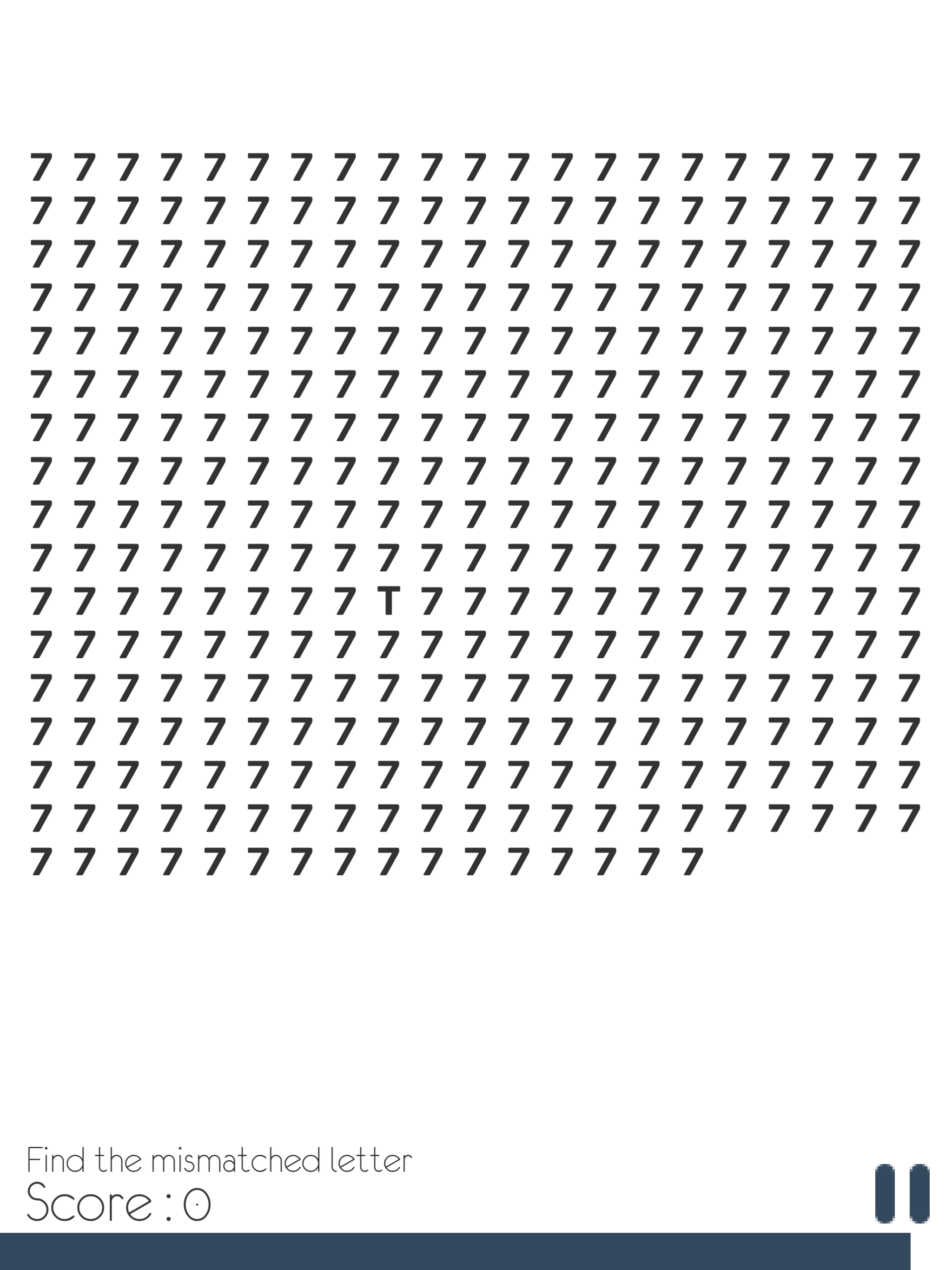 Impossible Letter Spotter Game